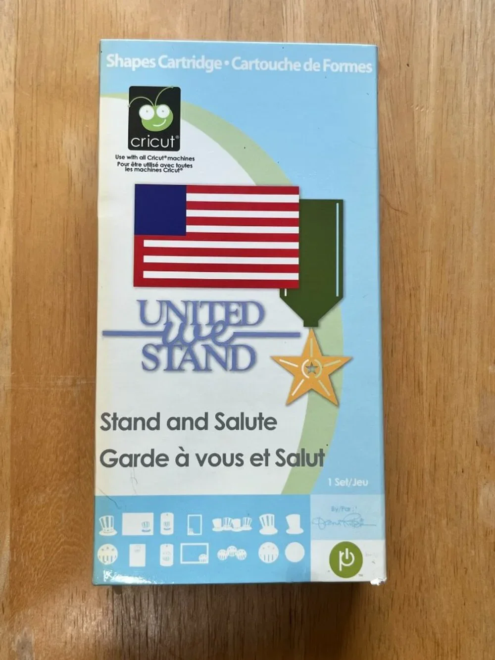CRICUT United We Stand Patriotic Stand and Salute Cartridge Military USA Flag